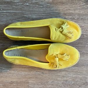 Talbots Ivy Tassel Espadrille Loafer Yellow